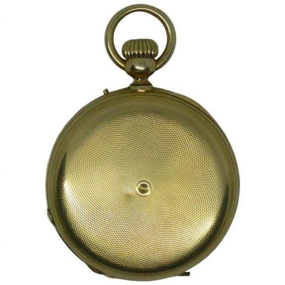 French 18 carat guilloché gold hunting cased lever watch Circa 1835 French 18 carat guilloché gold hunting cased lever watch Circa 1835