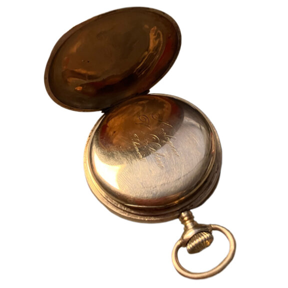 Swiss 18K yellow gold open faced pocket watch Circa 1915 Swiss 18K yellow gold open faced pocket watch Circa 1915