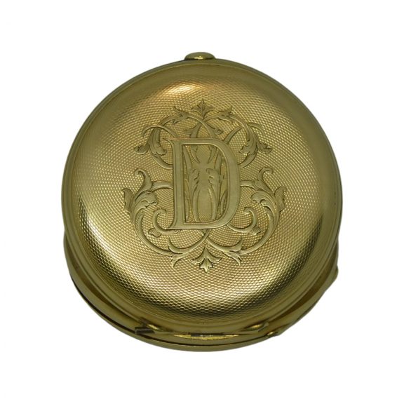 French 18 carat guilloché gold hunting cased lever watch Circa 1835 French 18 carat guilloché gold hunting cased lever watch Circa 1835