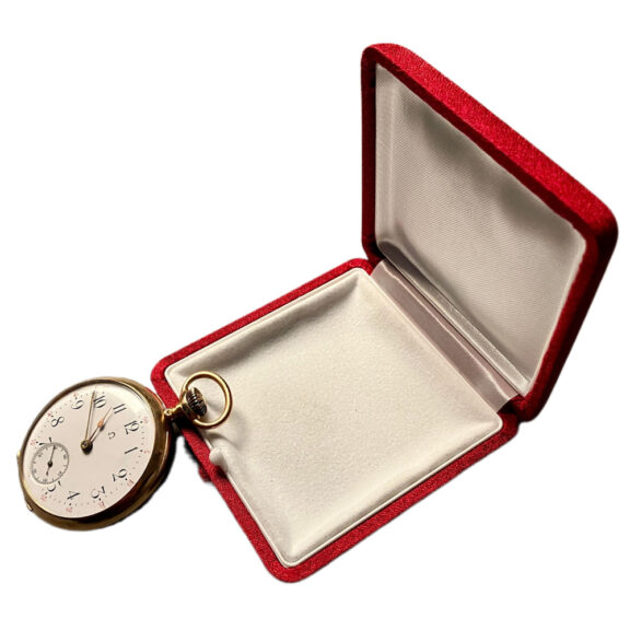 Swiss 18K yellow gold open faced pocket watch Circa 1915 Swiss 18K yellow gold open faced pocket watch Circa 1915