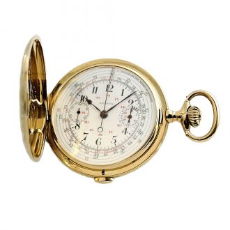 Swiss gold chronograph and tachometer watch Circa 1917