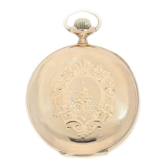 Swiss gold lever hunting cased pocket watch Circa 1900 Swiss gold lever hunting cased pocket watch Circa 1900