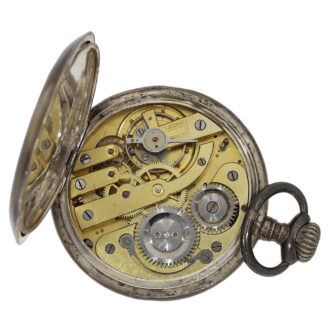 Swiss silver keyless pocket watch with six time zones Circa 1890 Swiss silver keyless pocket watch with six time zones Circa 1890