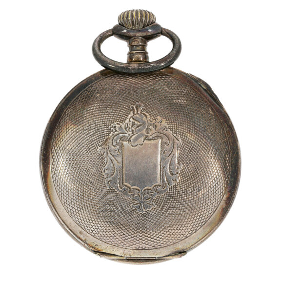 Swiss silver keyless pocket watch with six time zones Circa 1890 Swiss silver keyless pocket watch with six time zones Circa 1890