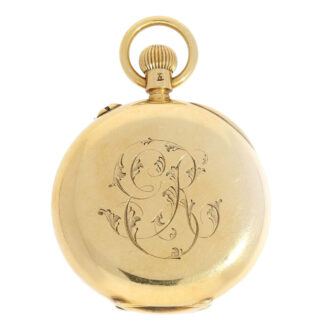English gold half hunting cased pocket watch Circa 1900 English gold half hunting cased pocket watch Circa 1900