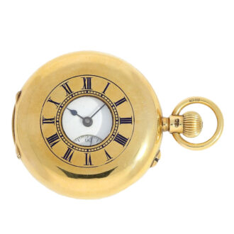 English gold half hunting cased pocket watch Circa 1900 English gold half hunting cased pocket watch Circa 1900