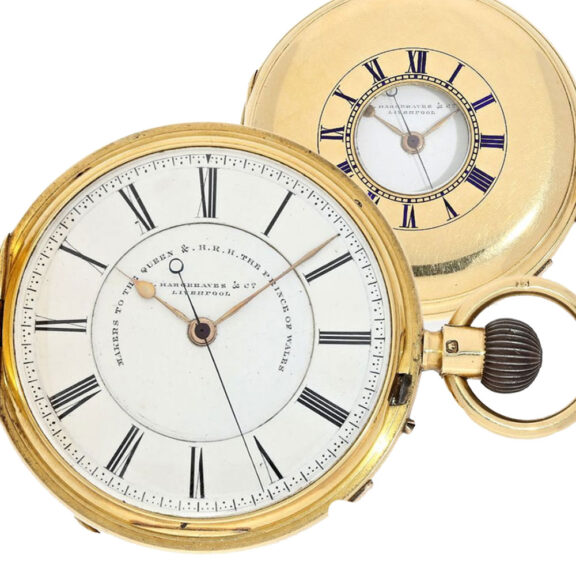 English gold half hunting cased pocket watch Circa 1872 English gold half hunting cased pocket watch Circa 1872