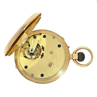 English gold half hunting cased pocket watch Circa 1872