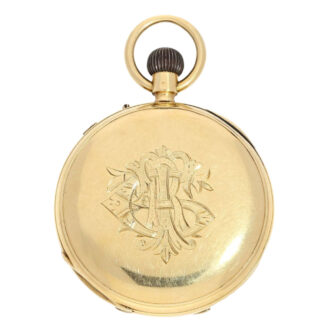 English gold half hunting cased pocket watch Circa 1872