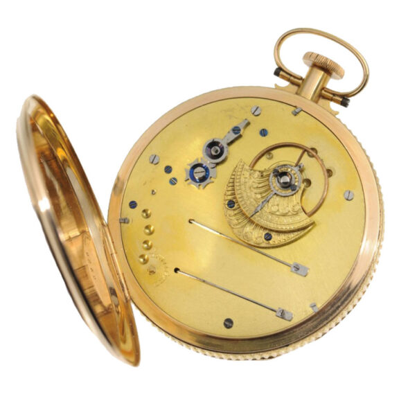 Impressive Swiss gold and enamel cylinder watch Circa 1800 Impressive Swiss gold and enamel cylinder watch Circa 1800