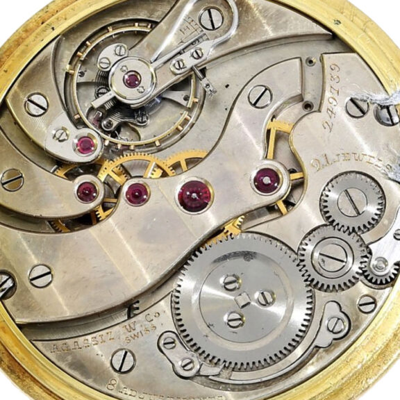 Very rare Swiss gold watch with 8 days movement Circa 1920 Very rare Swiss gold watch with 8 days movement Circa 1920