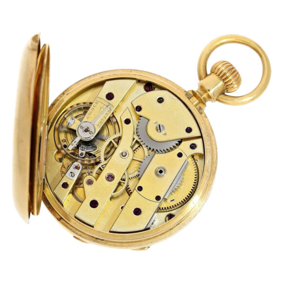 Swiss gold open faced lever pocket watch Circa 1878 Swiss gold open faced lever pocket watch Circa 1878