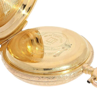 Swiss gold lever watch with Louis XV case Circa 1880
