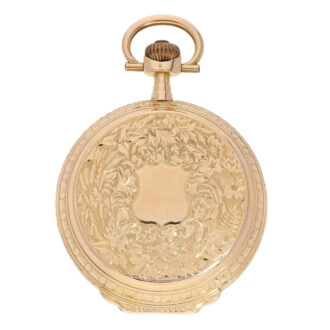 Swiss gold lever watch with Louis XV case Circa 1880