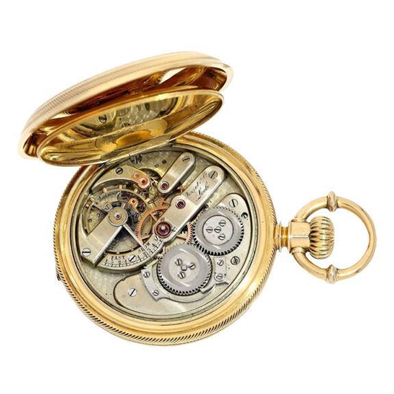 Swiss 18k gold hunting cased pocket watch Circa 1870 Swiss 18k gold hunting cased pocket watch Circa 1870