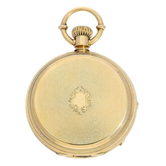 Swiss 18k gold hunting cased pocket watch Circa 1870