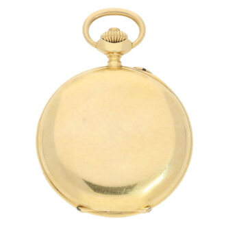 Swiss gold open faced chronograph pocket watch Circa 1900