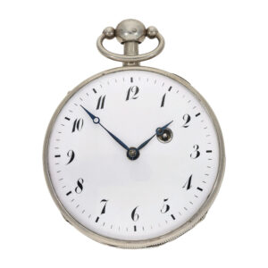 Silver open faced repeating verge pocket watch Circa 1800