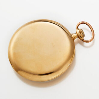 A Gold Swiss keyless lever watch by Longines Circa 1920