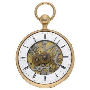 Small French quarter repeater with skeletonized dial Circa 1830