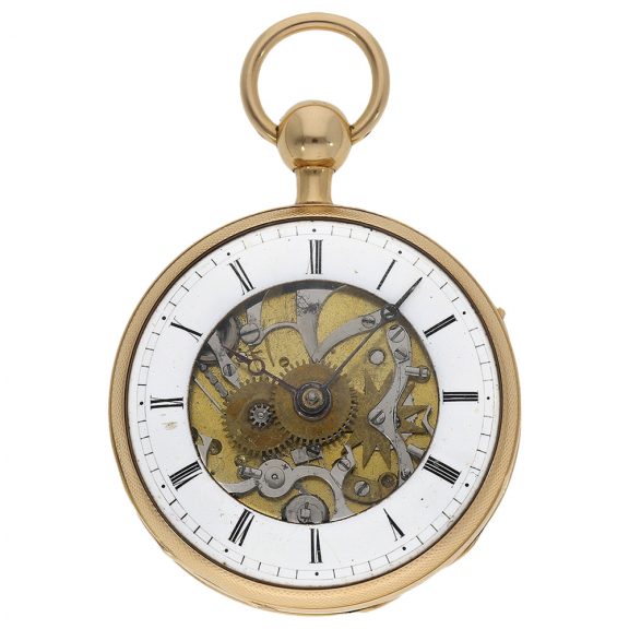 Small French quarter repeater with skeletonized dial Circa 1830