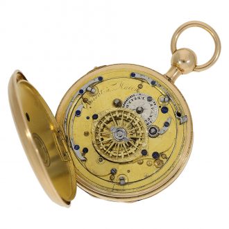 Small French quarter repeater with skeletonized dial Circa 1830