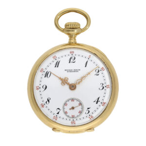 Swiss 18K gold open faced lady's lever watch Circa 1905