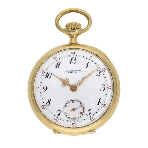 Swiss 18K gold open faced lady's lever watch Circa 1905