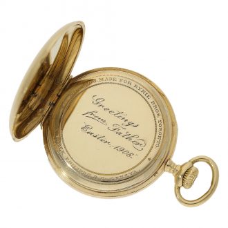 Swiss 18K gold open faced lady's lever watch Circa 1905