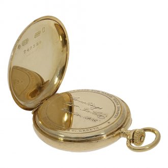 Swiss 18K gold open faced lady's lever watch Circa 1905