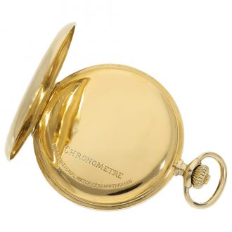 Swiss 14K gold IWC Schaffhausen chronometer Circa 1918