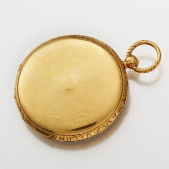 French watch with unusual engine turned silver dial Circa 1840
