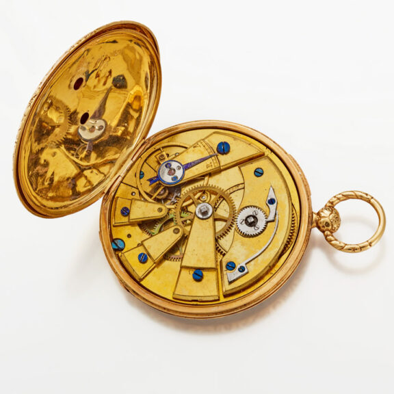 French watch with unusual engine turned silver dial Circa 1840 French watch with unusual engine turned silver dial Circa 1840