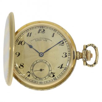 German two-colour gold Art Deco lever watch Circa 1930