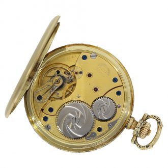 German two-colour gold Art Deco lever watch Circa 1930