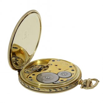 German two-colour gold Art Deco lever watch Circa 1930