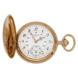 Large German 14K gold Glashütte pocket watch Circa 1902
