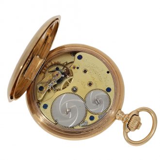 Large German 14K gold Glashütte pocket watch Circa 1902