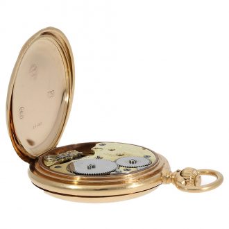Large German 14K gold Glashütte pocket watch Circa 1902