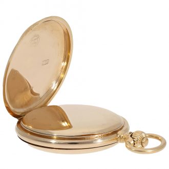 Large German 14K gold Glashütte pocket watch Circa 1902