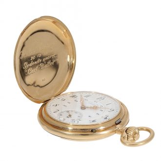 Large German 14K gold Glashütte pocket watch Circa 1902