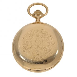 Large German 14K gold Glashütte pocket watch Circa 1902