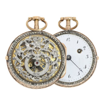 High quality Gold skeletonized verge watch Circa 1780 High quality Gold skeletonized verge watch Circa 1780
