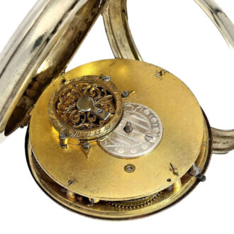 Unusual French nickel open faced pocket watch Circa 1800