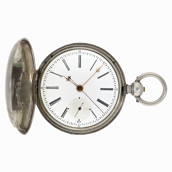 1049-4079-(1) Swiss silver duplex made for the Chinese market Circa 1860