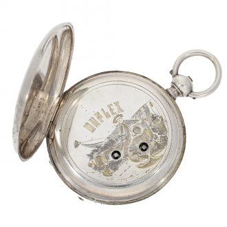 Swiss silver duplex made for the Chinese market Circa 1860 Swiss silver duplex made for the Chinese market Circa 1860