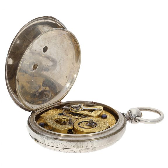 Swiss silver duplex made for the Chinese market Circa 1860 Swiss silver duplex made for the Chinese market Circa 1860