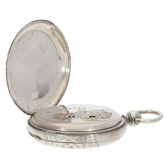 Swiss silver duplex made for the Chinese market Circa 1860 Swiss silver duplex made for the Chinese market Circa 1860