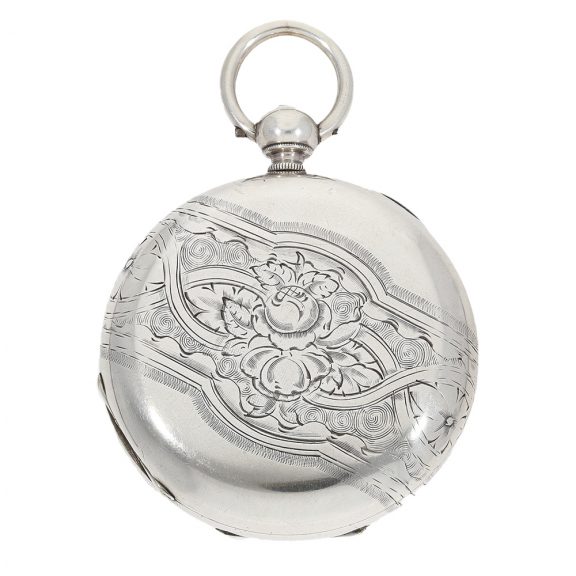Swiss silver duplex made for the Chinese market Circa 1860 Swiss silver duplex made for the Chinese market Circa 1860