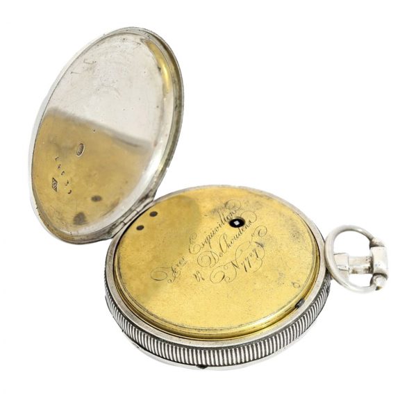 Swiss silver repeating verge watch with Jacquemart Circa 1800 Swiss silver repeating verge watch with Jacquemart Circa 1800